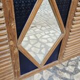 Ancien comptoir de boutiquier en teck birman