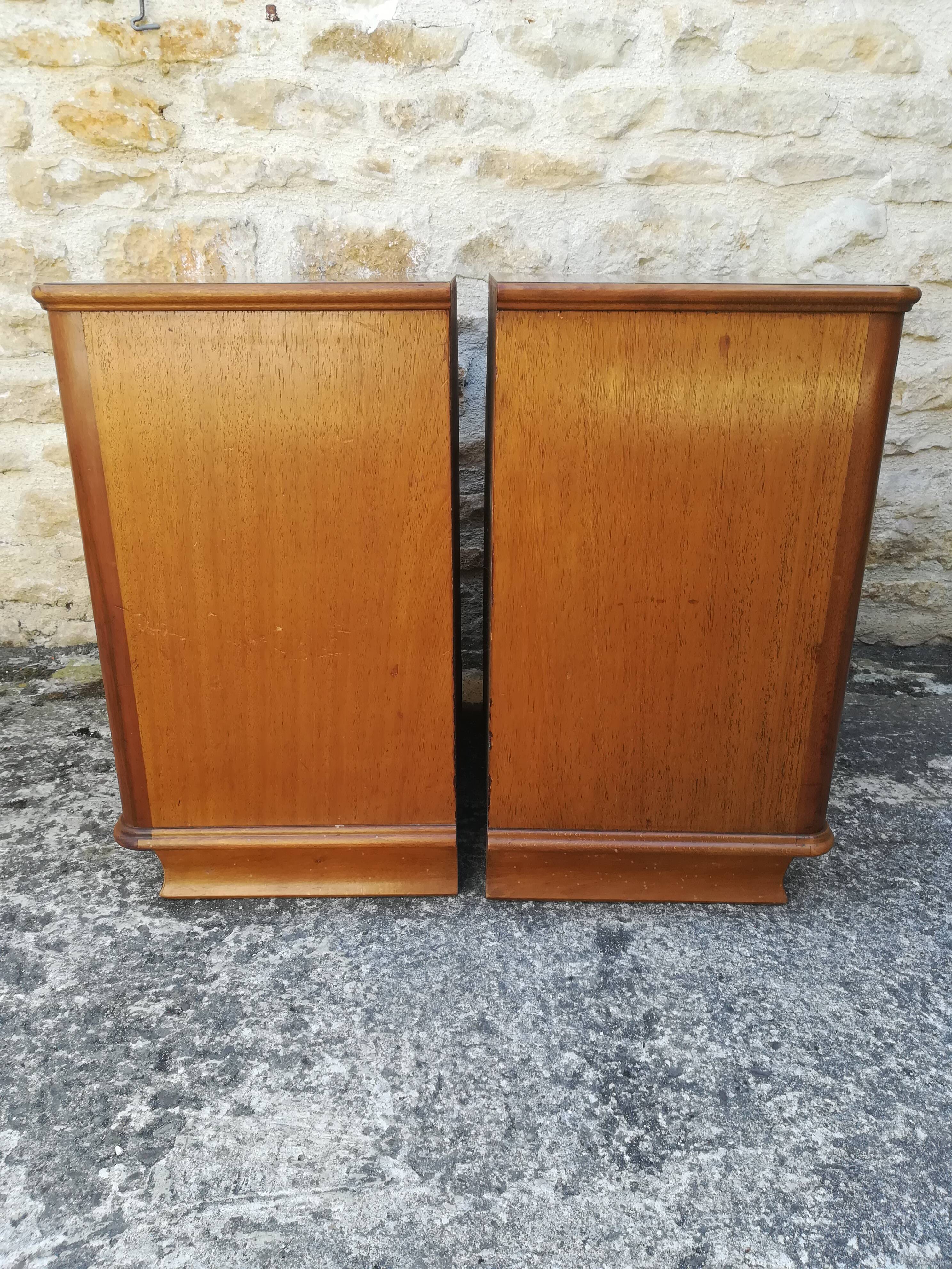 Walnut bedside tables