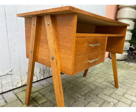 Bureau vintage pieds compas 1950