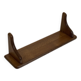 Étagère murale vintage en bois des années 1970, design minimaliste.
