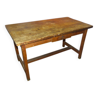 Table établi en pin douglas brut