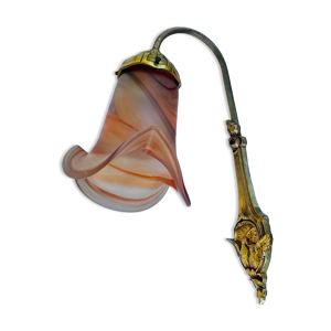 Ancienne applique en - tulipe verre
