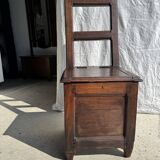 Antique oak chest chair