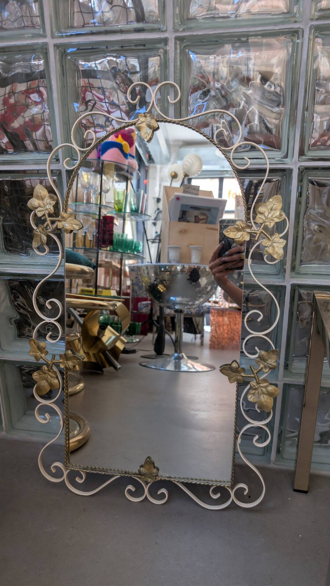 Wrought iron mirror