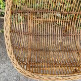 Vintage rattan and wicker armchair