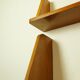 Set of 2 shelves solid oak 1950