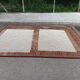 Large industrial Persian carpet in burgundy wool, carpet sample 250x350cm.