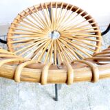 Chaise vintage en rotin par Dirk van Sliedregt pour Gebroeders Jonkers Noordwolde