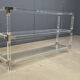 Table console en chrome et lucite, années 1970