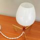 Lampe de table bureau chevet vintage globe verre opaline ancien