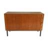 Scandinavian office sideboard with curtain