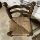 Pair of beech and straw chairs 1940