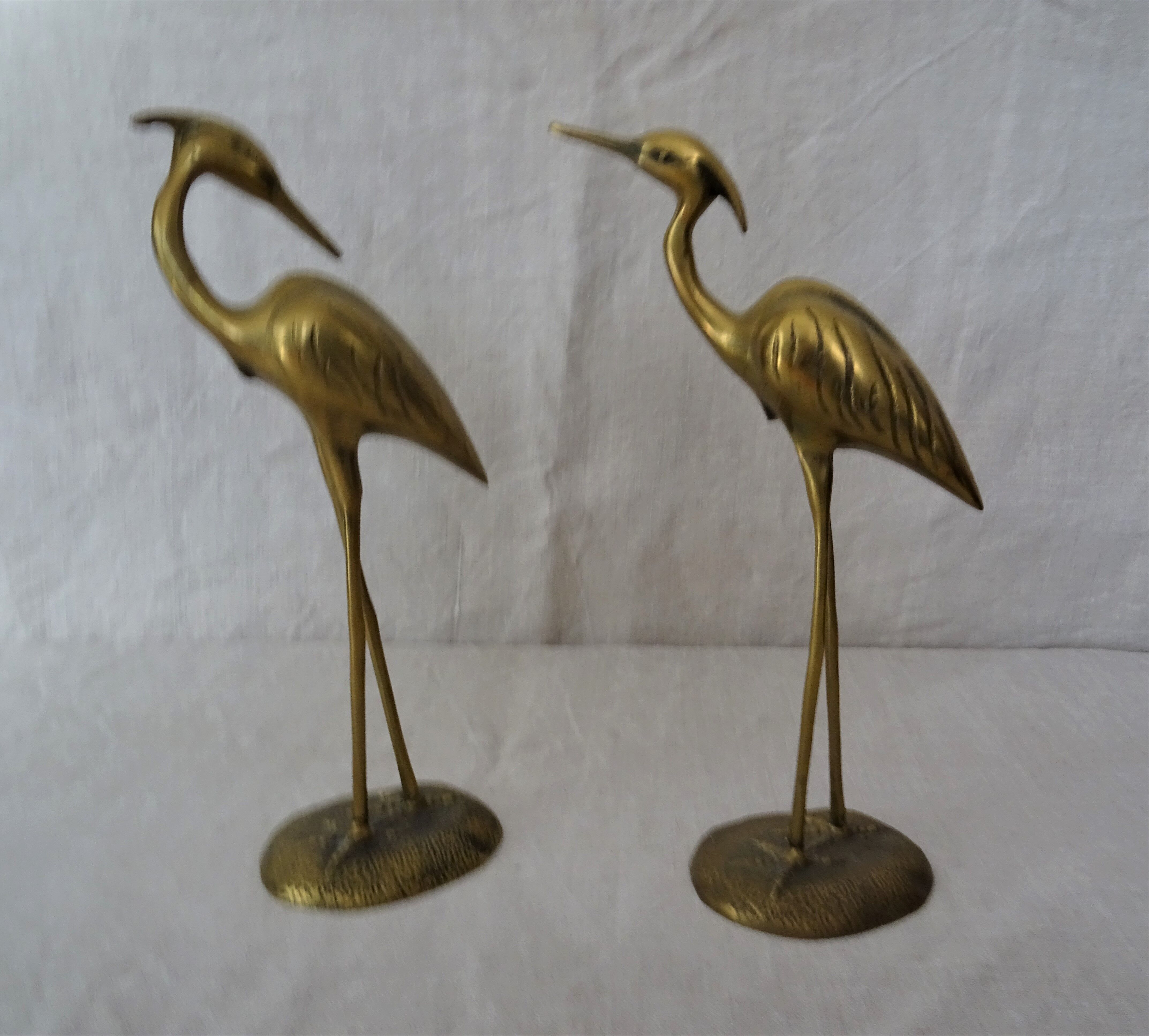 Pair of waders brass birds