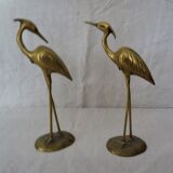 Pair of waders brass birds