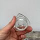 Pair of vintage glass heart candle holders