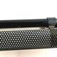 Black lacquered perforated metal table lamp with neon lighting - vintage from the 80s / 90s