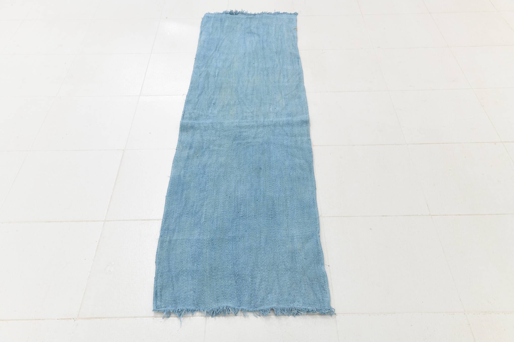 Light Blue Green Vintage Runner Rug, 57x203Cm