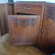 Buffet art déco marbre et bois sculpté