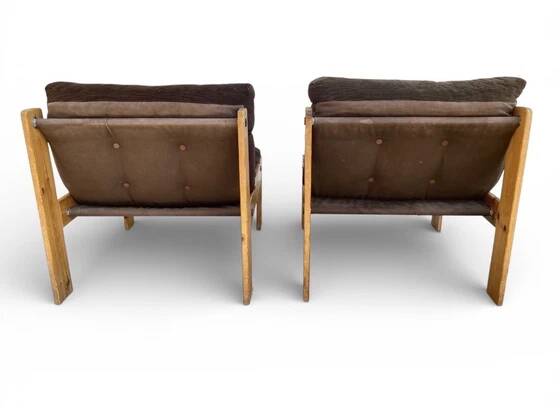 Vintage lounge chair pair "Neapel" – circa 1960, 100% cotton fabric