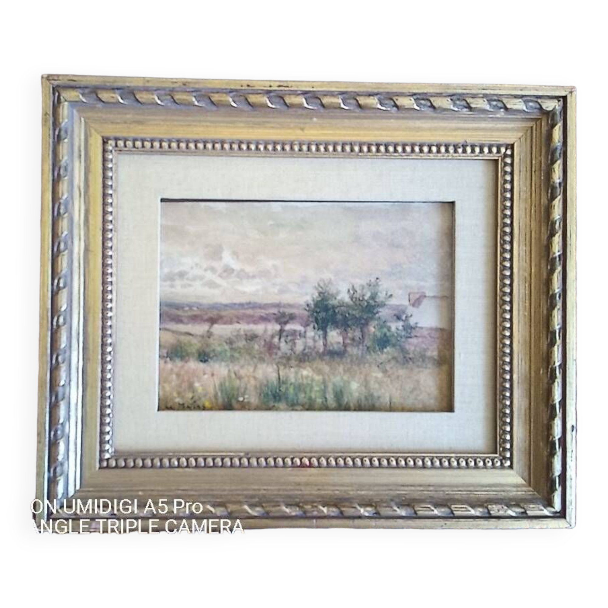 huile sur carton- Gaston le Mains (circa 1860-1929) - la maison au bord de l'eau