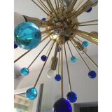 Lustre italien en verre de Murano