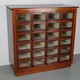 Vintage Dutch Hardwood Haberdashery Shop Cabinet, 1930s