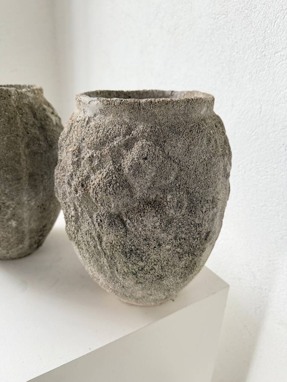 Pair of cement planters, 1900