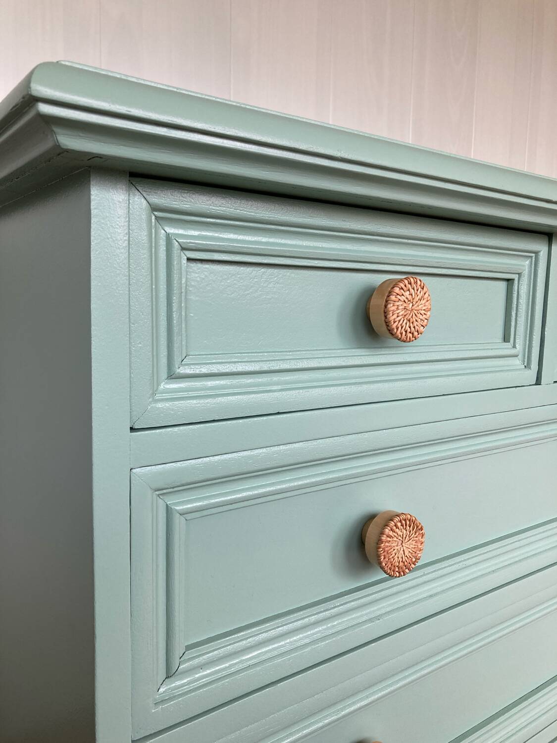 Commode relookée en vert