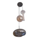 Suspension LED avec 6 globes en verre soufflé