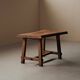 Desk, solid oak side table – France, circa 1970