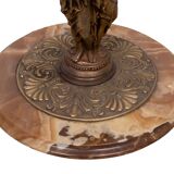 Deknudt Onyx Floor lamp with side Table 1970s Belgium