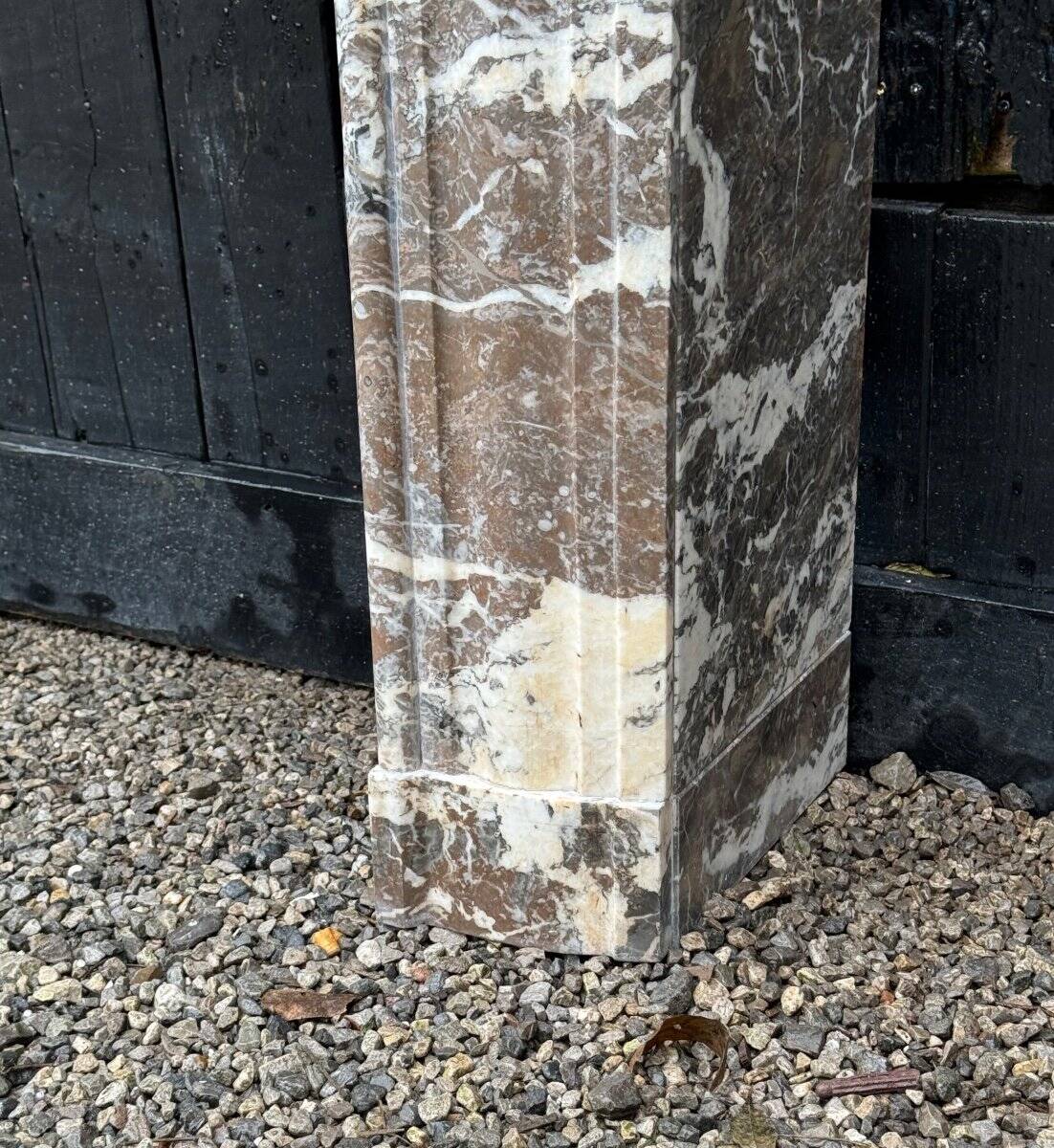 Regency Fireplace in Grey Ardennes Marble, 18th Century