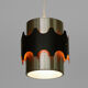 Brushed aluminum pendant light by Werner Schou for Coronell Electro. Denmark 1960s