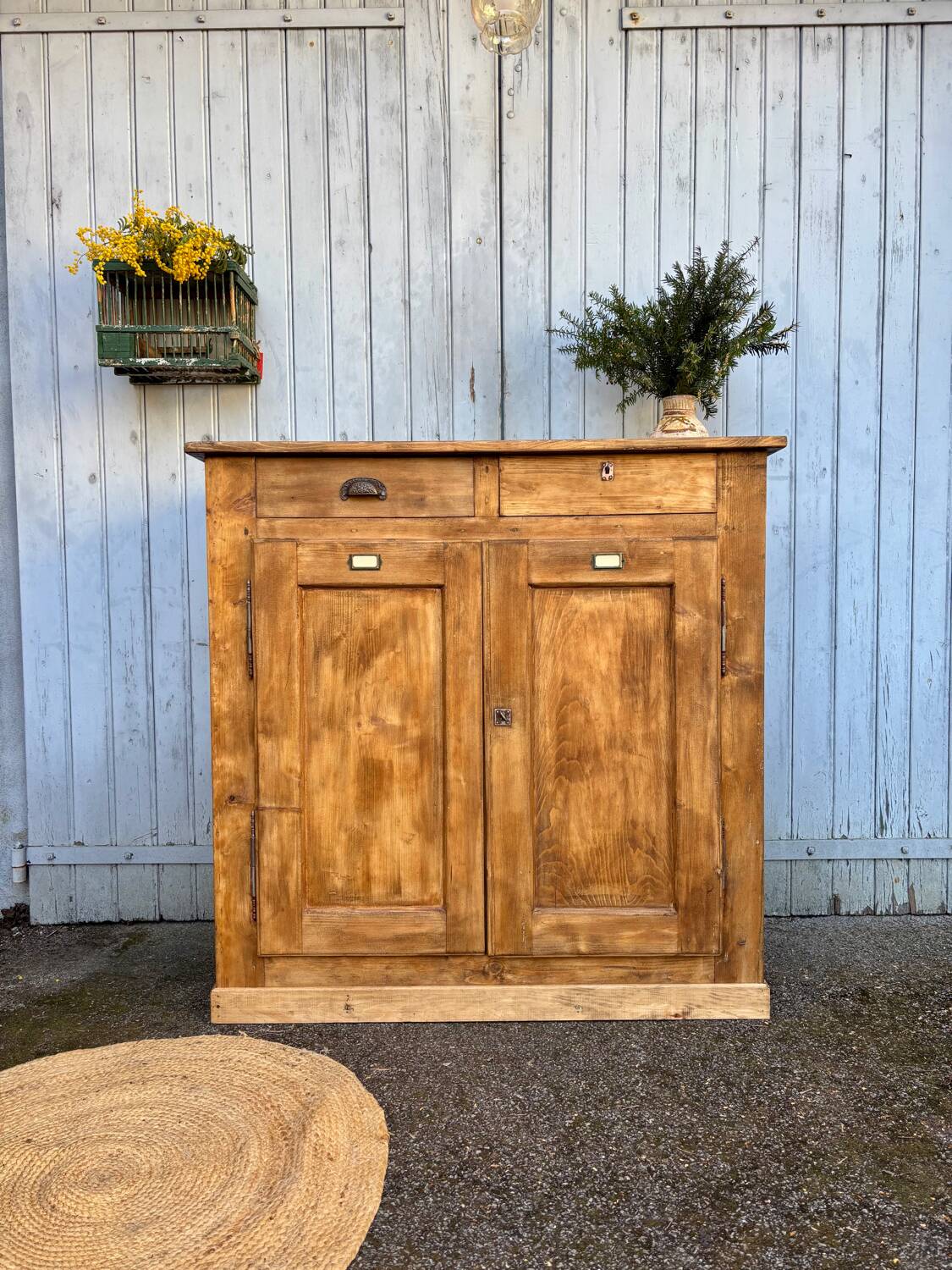 Antique solid wood sideboard