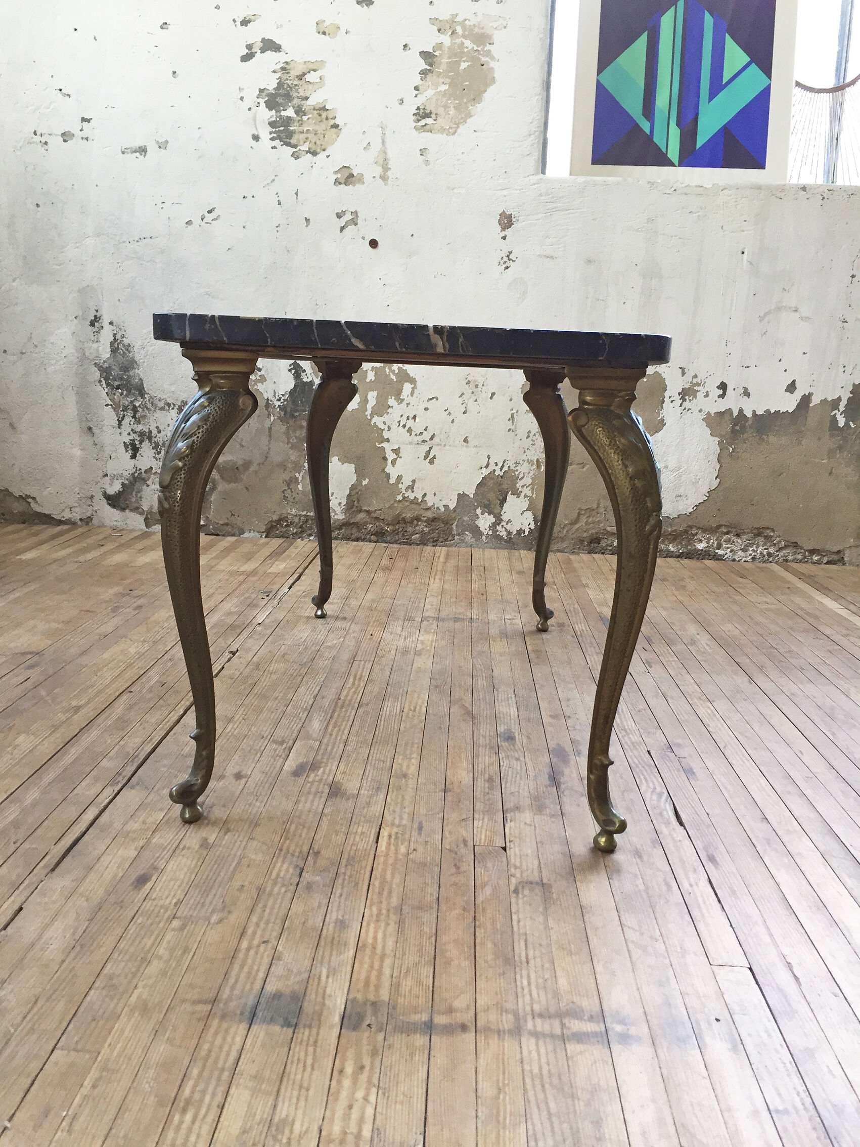 Bronze marble coffee table