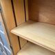 Chippendale display cabinet in wood, English Queen Anne dresser bookcase from 1960.