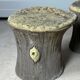4 concrete faux wood stools