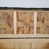Malle ancienne bois et jute