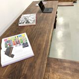 Very large old oak trading counter, XXL format