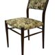 Vintage Dining Chair Flower Upholstery 1960s Teak