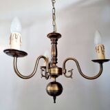 Lampe classique en laiton de style hollandais de couleur bronze doré