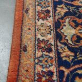 Tapis de style oriental vintage à dominante rouge et bleu avec de superbes motifs, 296x200 cm