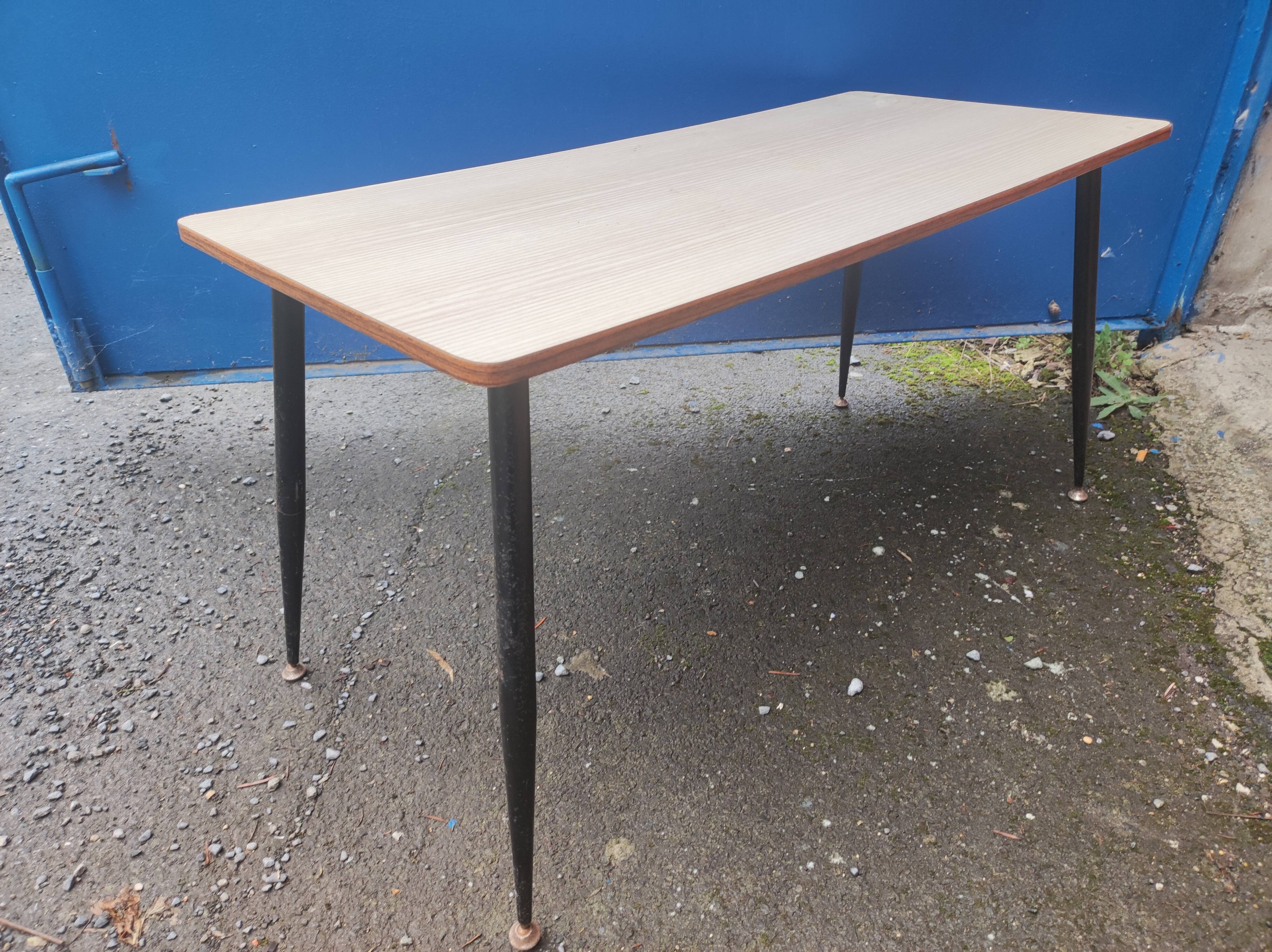 Coffee table tray formica legs compass modernist steel