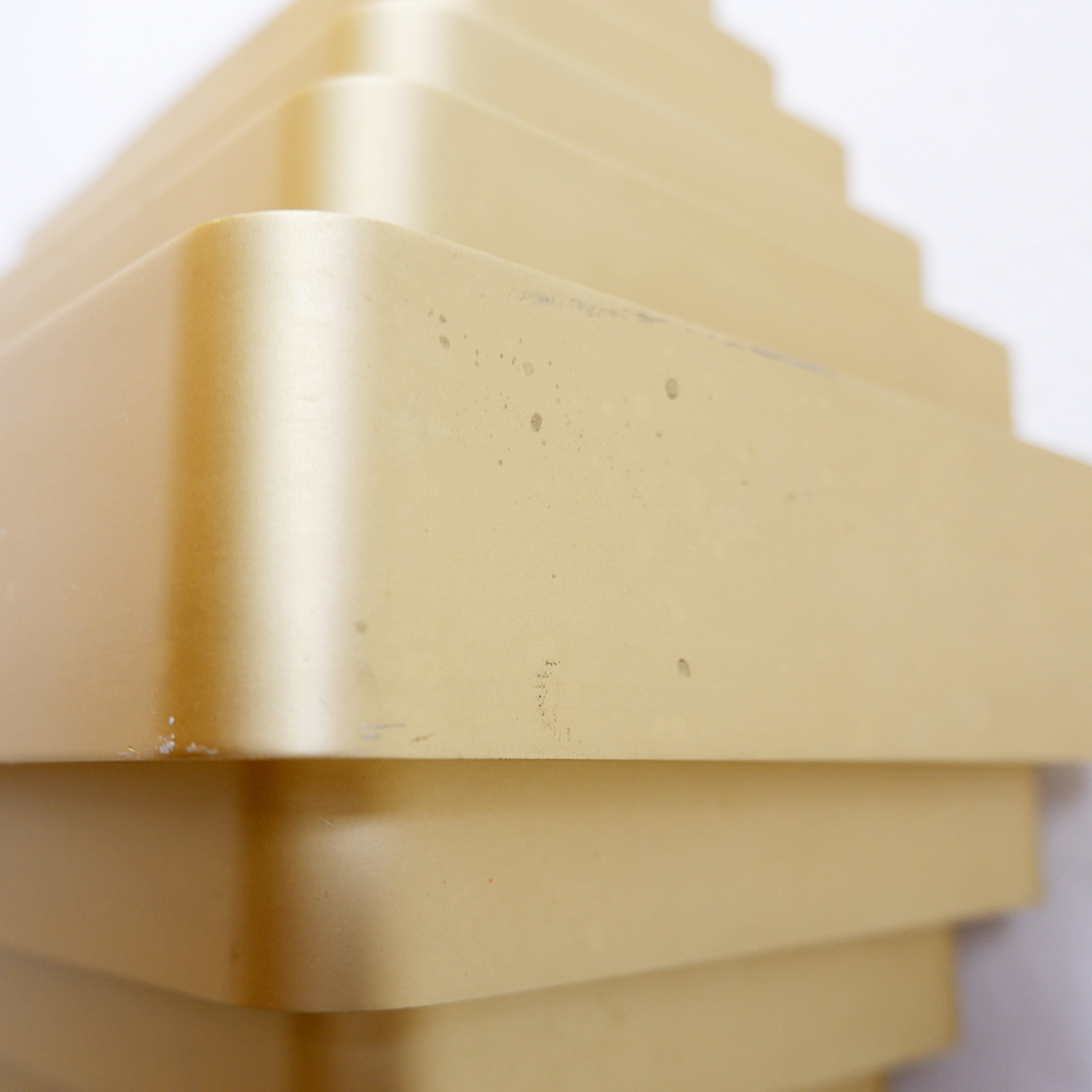 Pair of gold-plated aluminum wall lights by Jules Wabbes - 2 pairs available