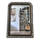 Antique mirror Napoleon III 19th century black and gold original glass signed Al