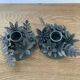 2 vintage flower candle holders