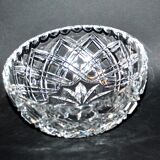 Coupe ronde en cristal taillé de saint-louis biseaux croisés