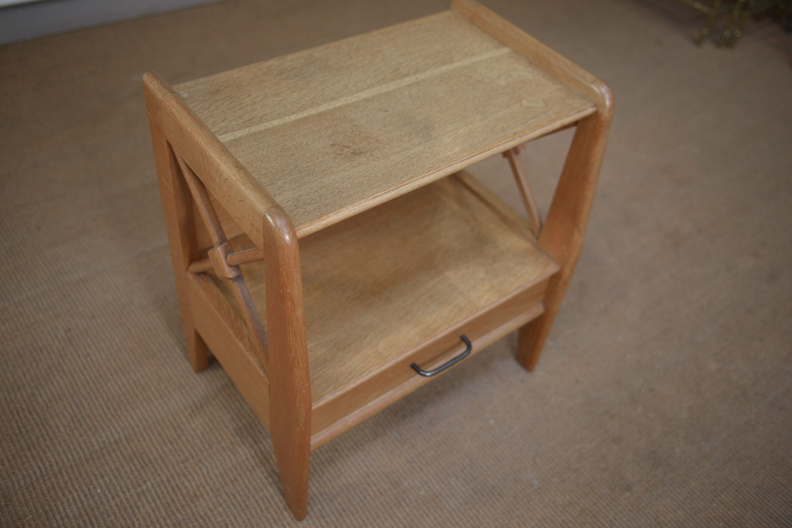 Bedside oak 1950 1 drawer