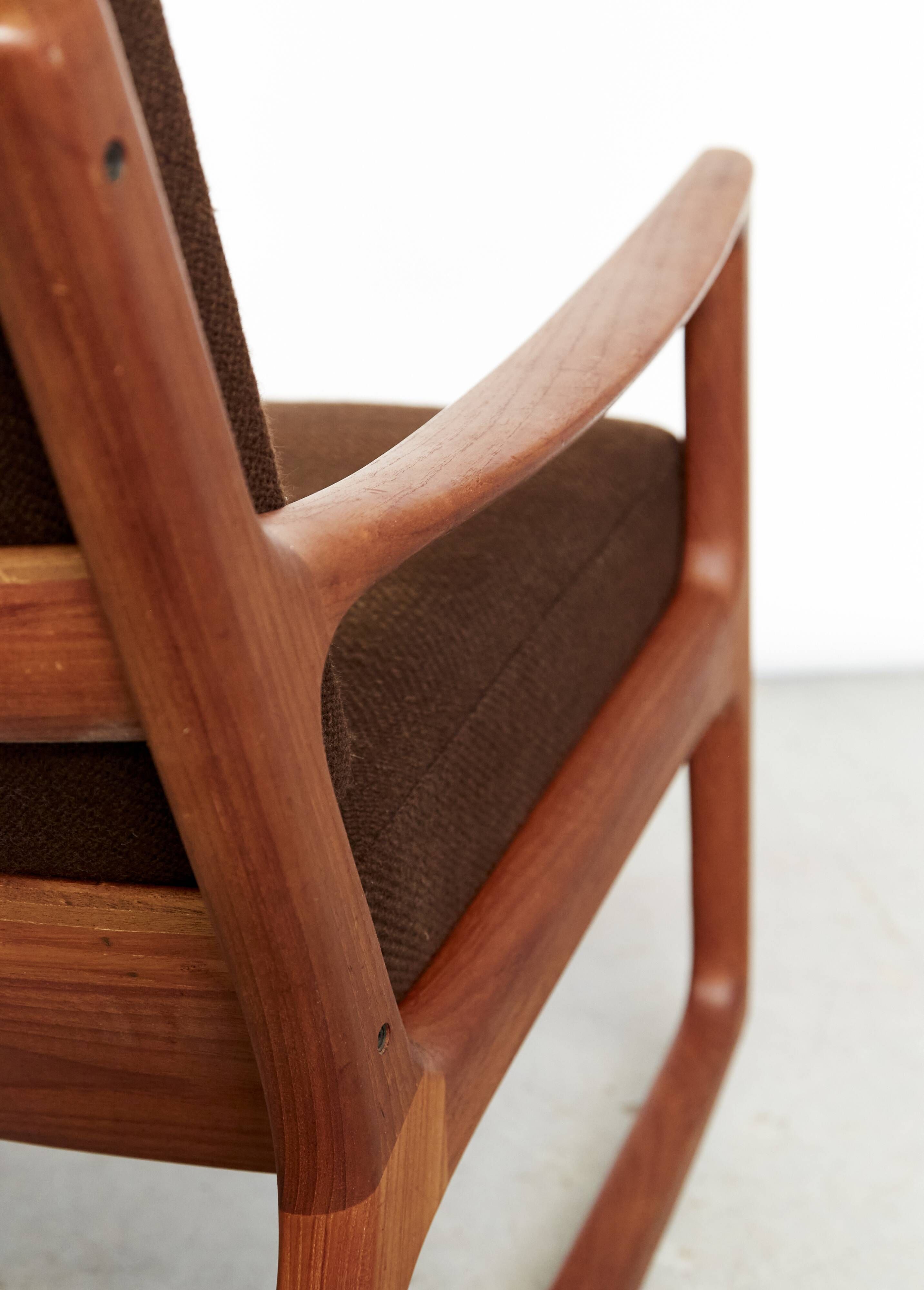 Ole Wanscher Mid-Century Rocking Chair "Senator" for France & Søn