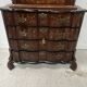 Dutch display cabinet in two parts made of marquetry wood.